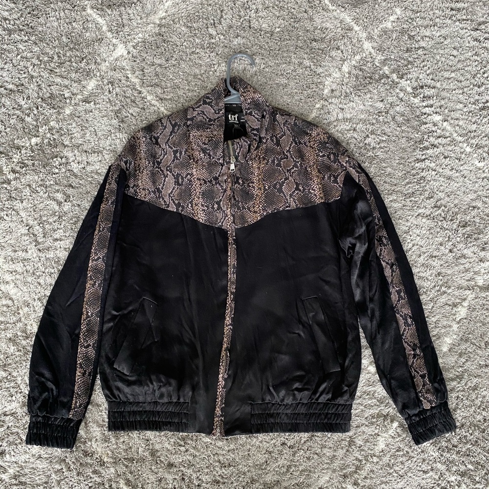 ZARA SNAKESKIN PRINTED JACKET